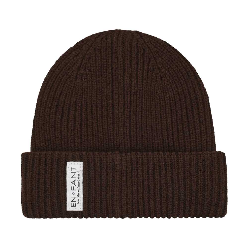 Bonnet en laine grain de café enfant