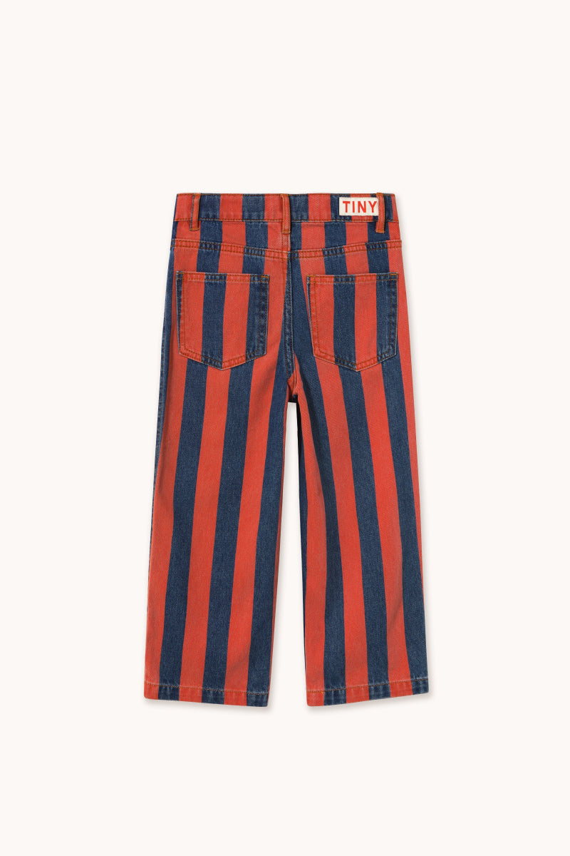 Pantalon rayé en jean