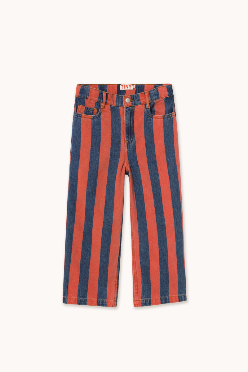 Pantalon rayé en jean