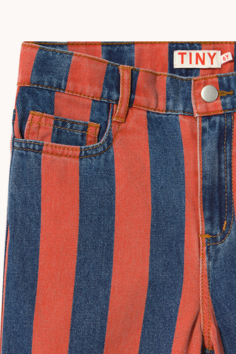 Pantalon rayé en jean
