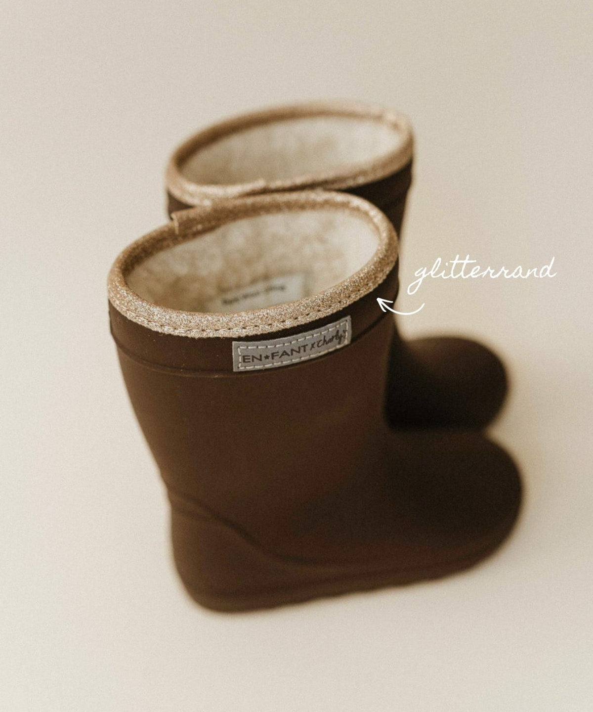 Bottes thermiques pailletées édition limitée grain de café enfant