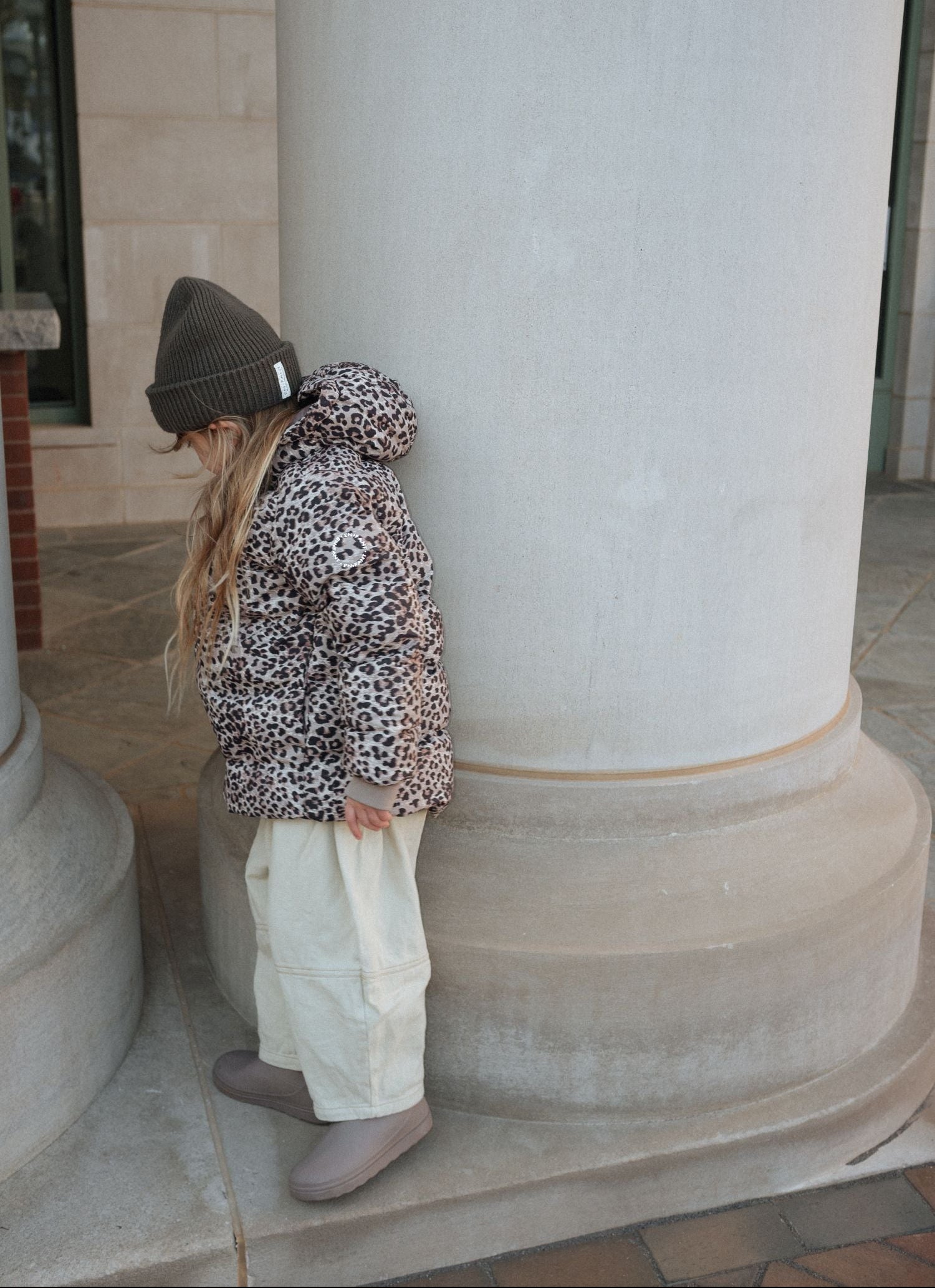 Manteau d'hiver pine bark leopard enfant