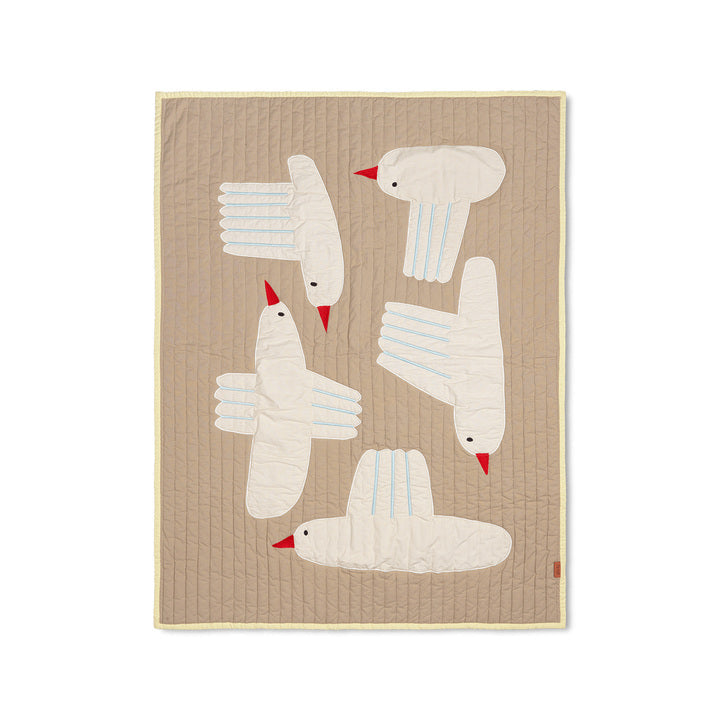 Plaid matelassé oiseau