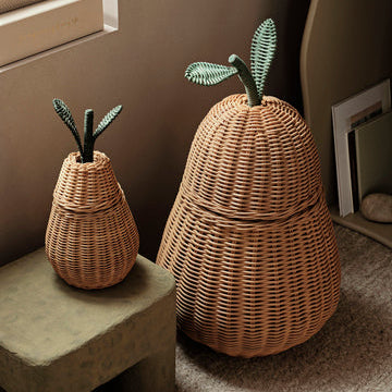 Panier en rotin poire