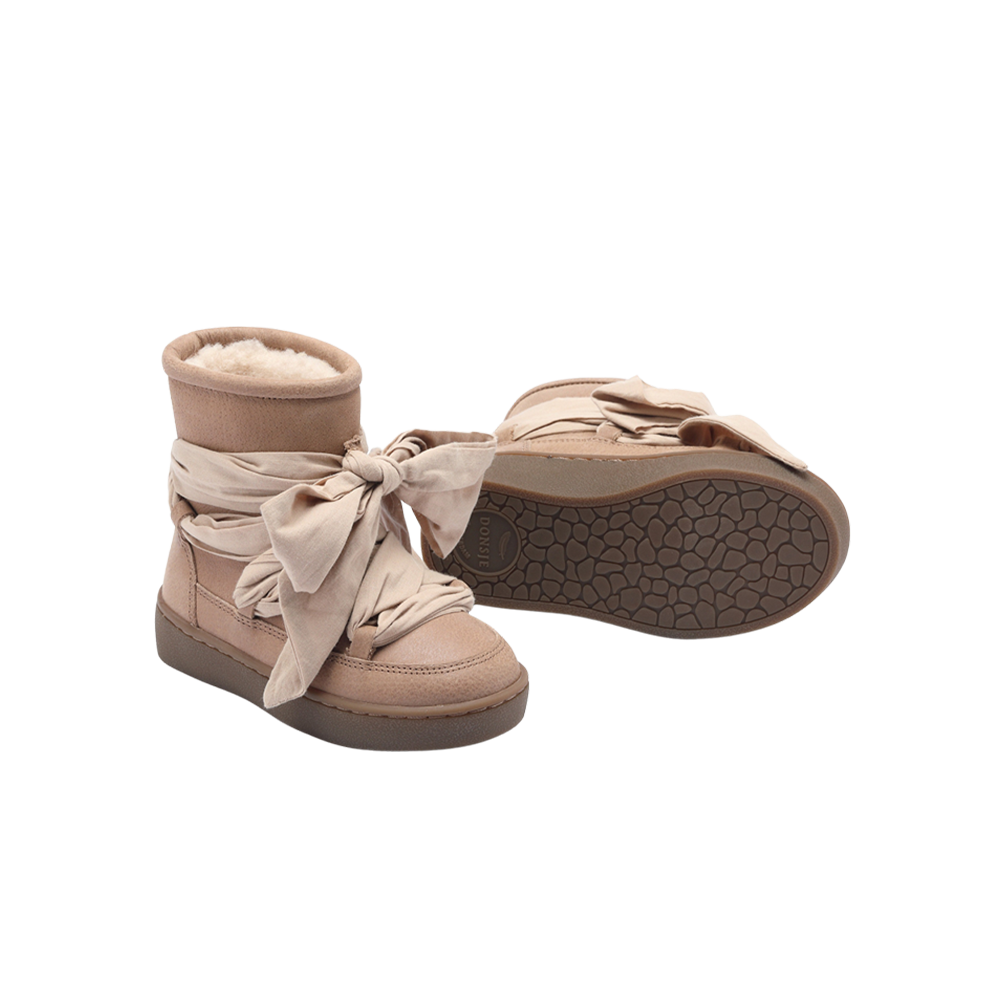 Bottes Ganza en cuir noisette