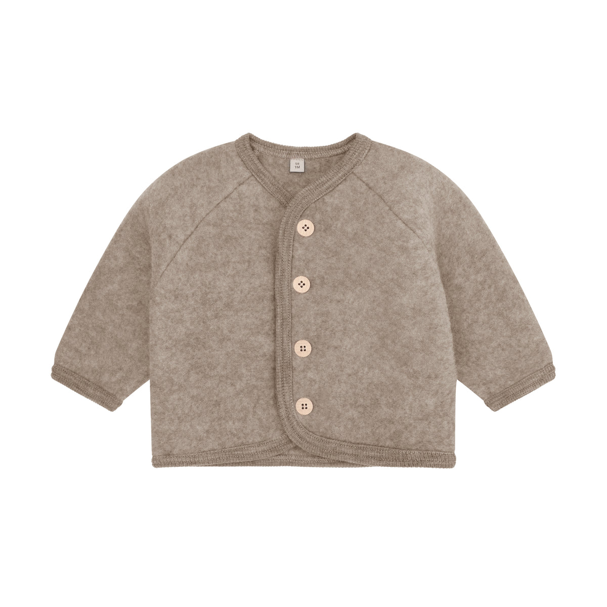 Veste polaire en laine de loup, savane, boutons