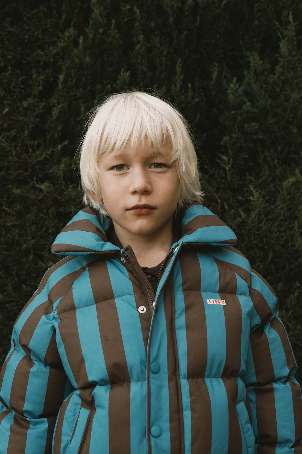 Veste rayée rétro bleue