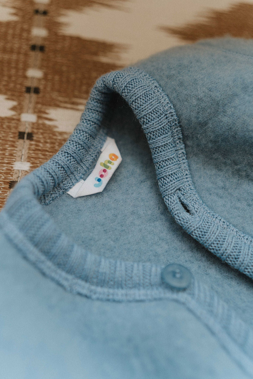 Gilet polaire en laine bleu