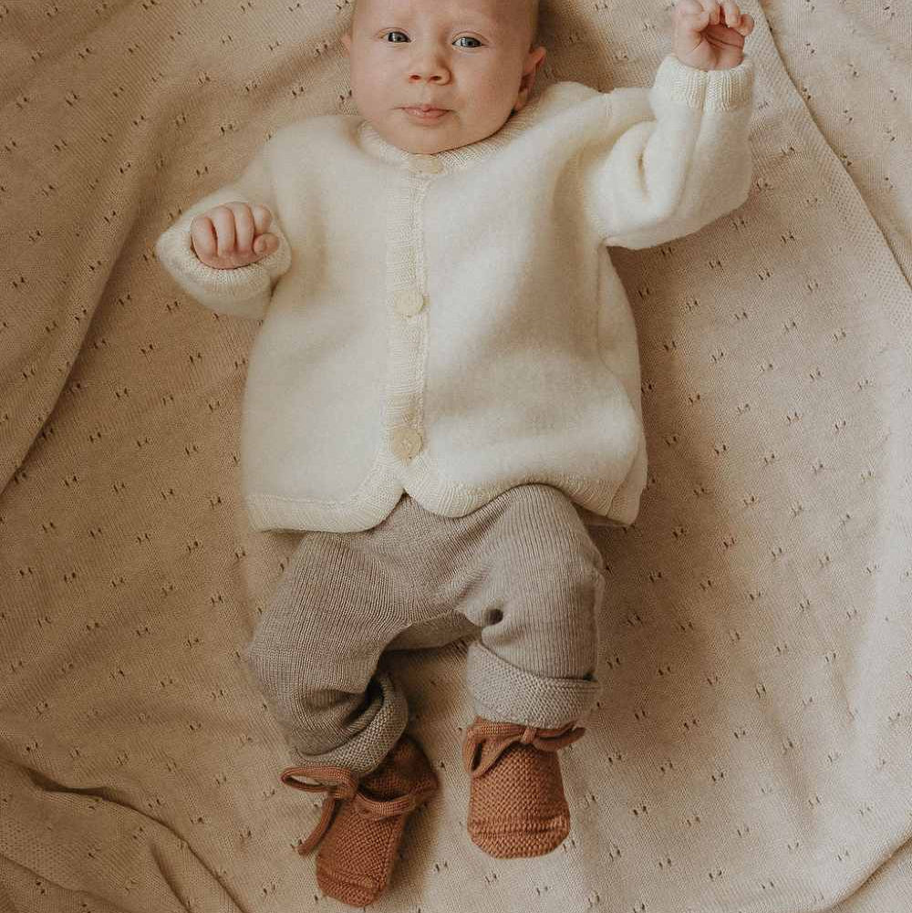 Gilet polaire en laine naturelle