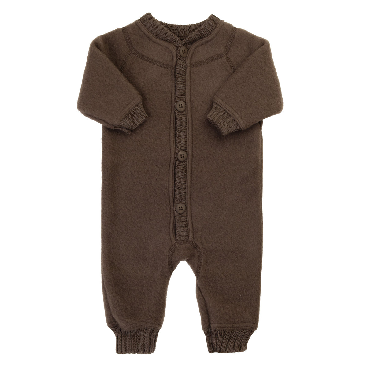Combinaison 100 % laine mérinos marron