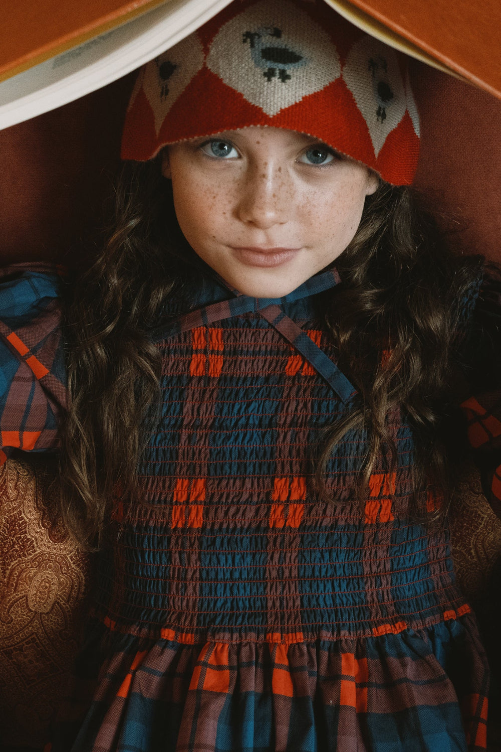 Robe à carreaux multiples