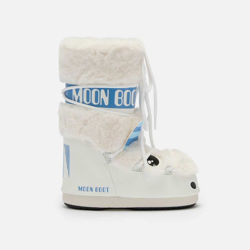 Botte après-ski blanc bleu haute