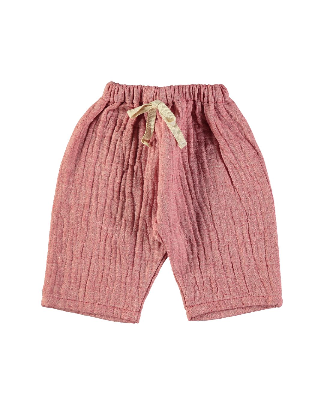 Pantalon en lin rouge chiné
