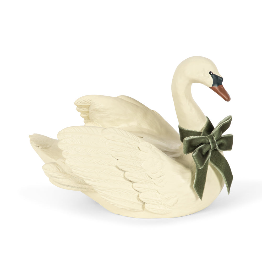 Tirelire cygne naturel