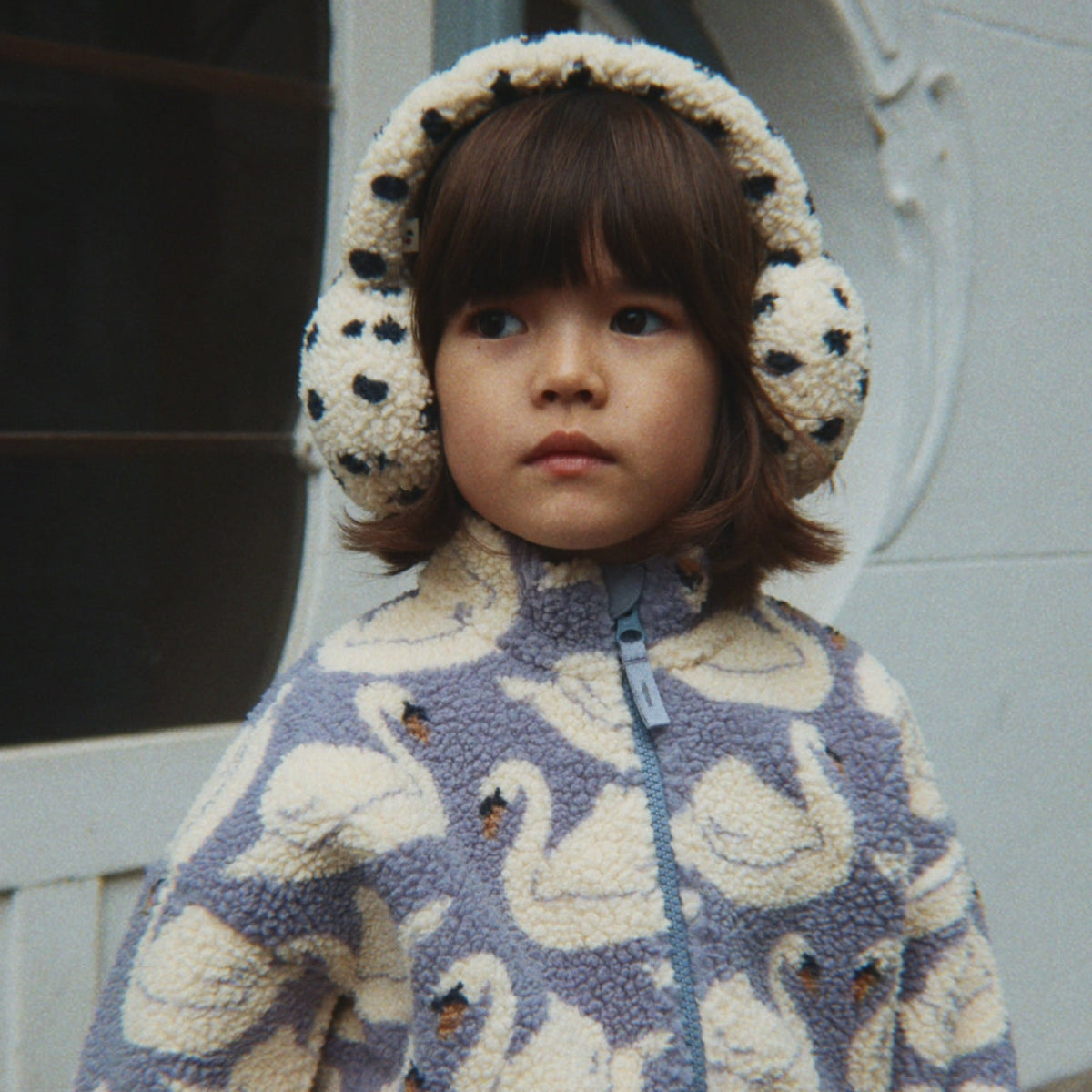 Veste teddy cygnes