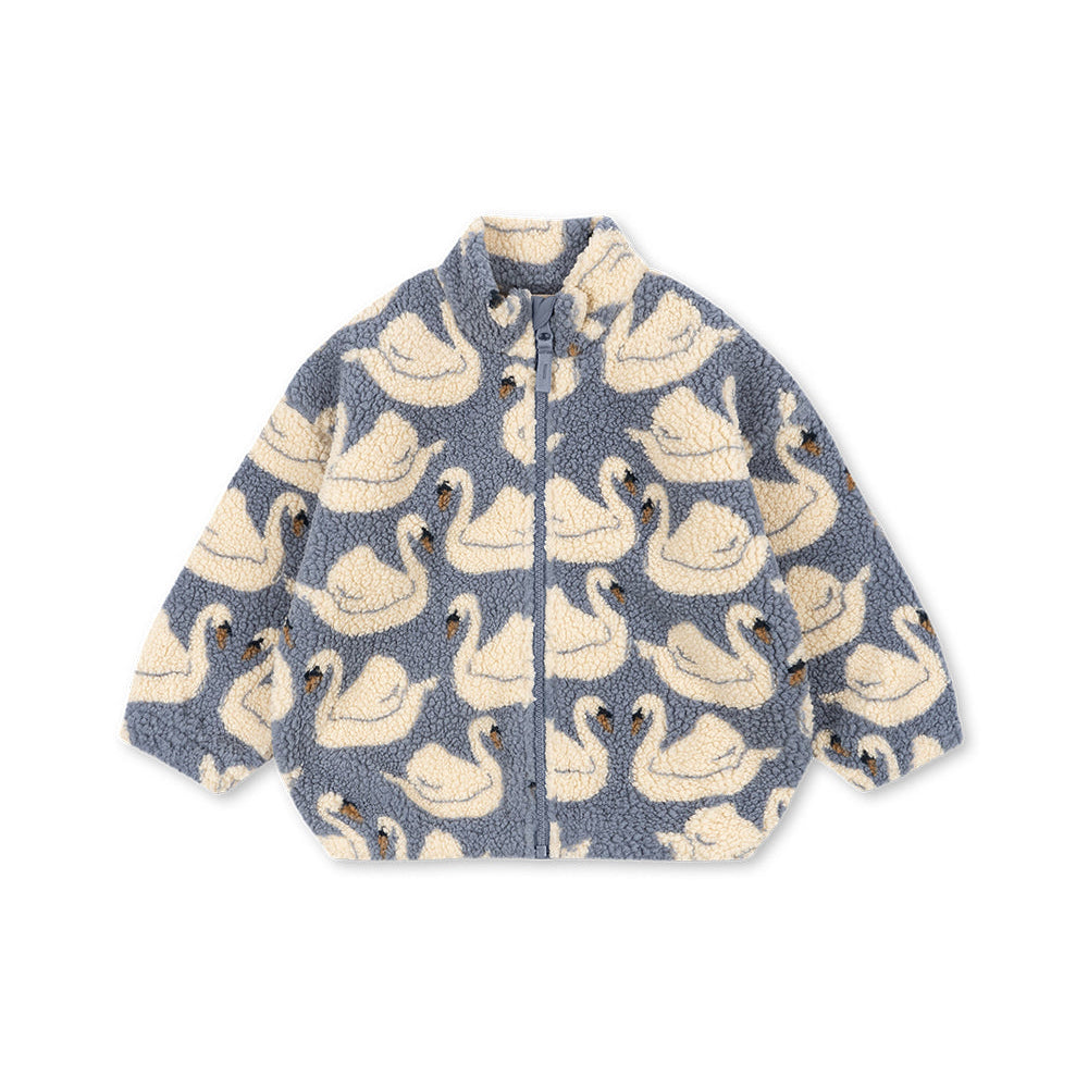 Veste teddy cygnes