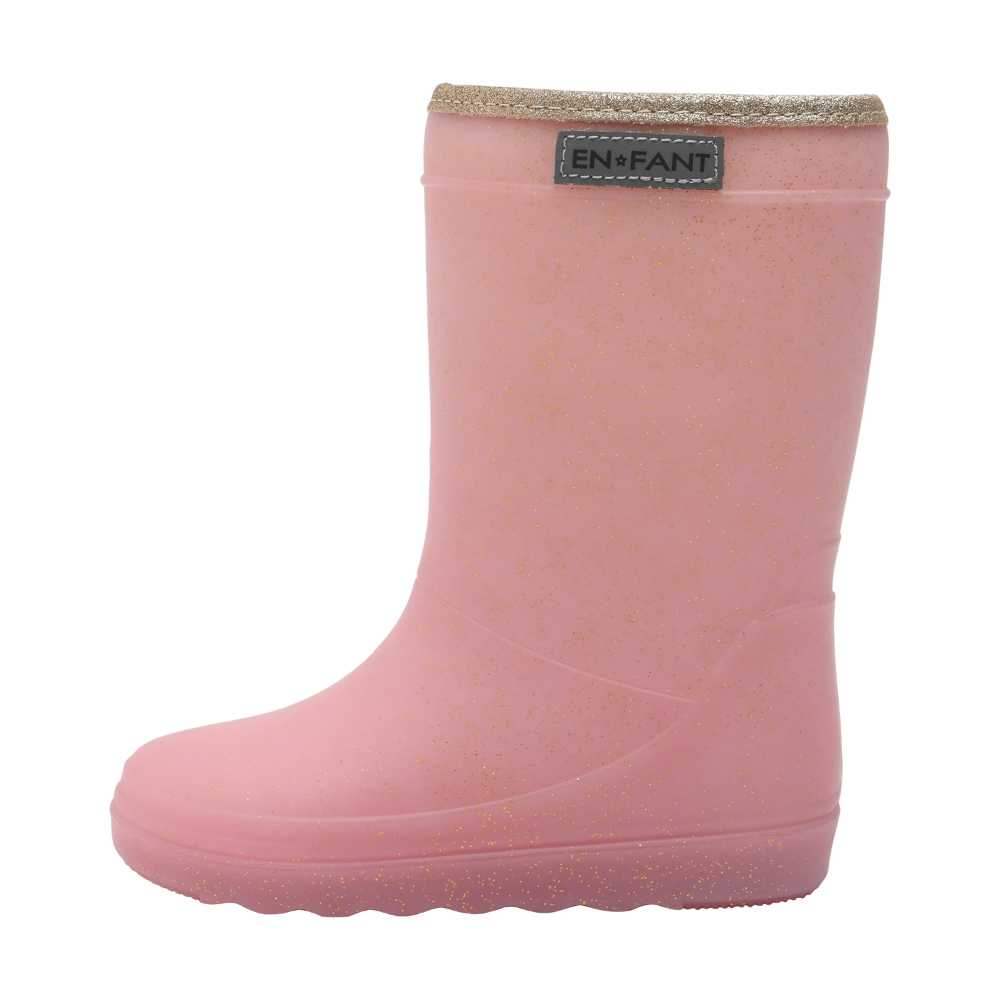 Bottes fourrées pailletées cachemire rose enfant