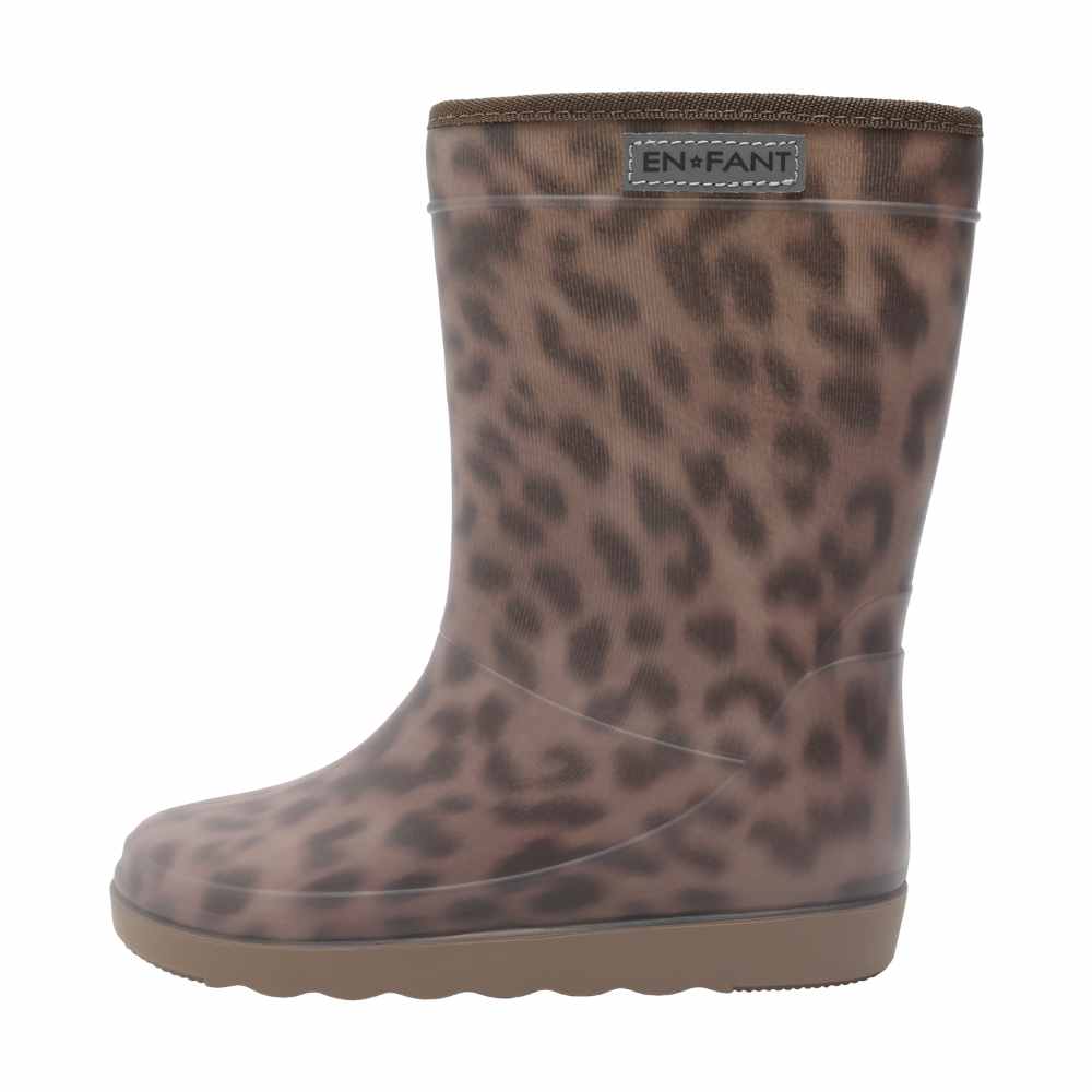 Bottes chaudes imprimé écorce de pin léopard enfant