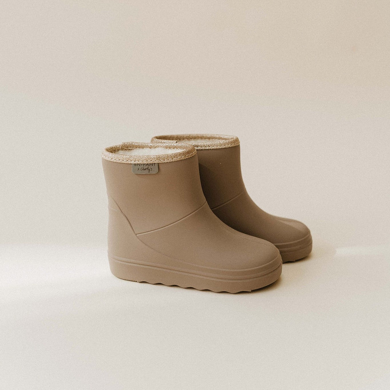 Bottes thermiques pailletées édition limitée coupe basse écorce de pin enfant
