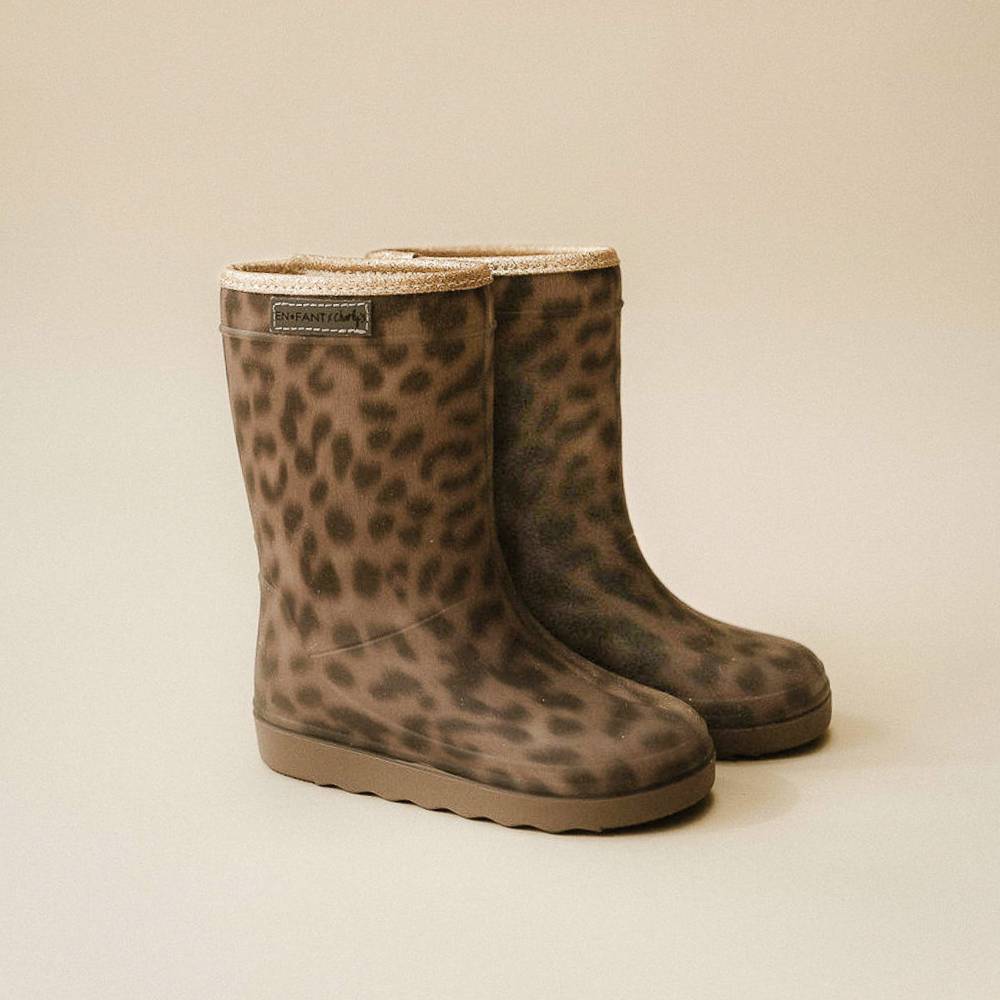 Bottes de neige pailletées édition limitée léopard enfant