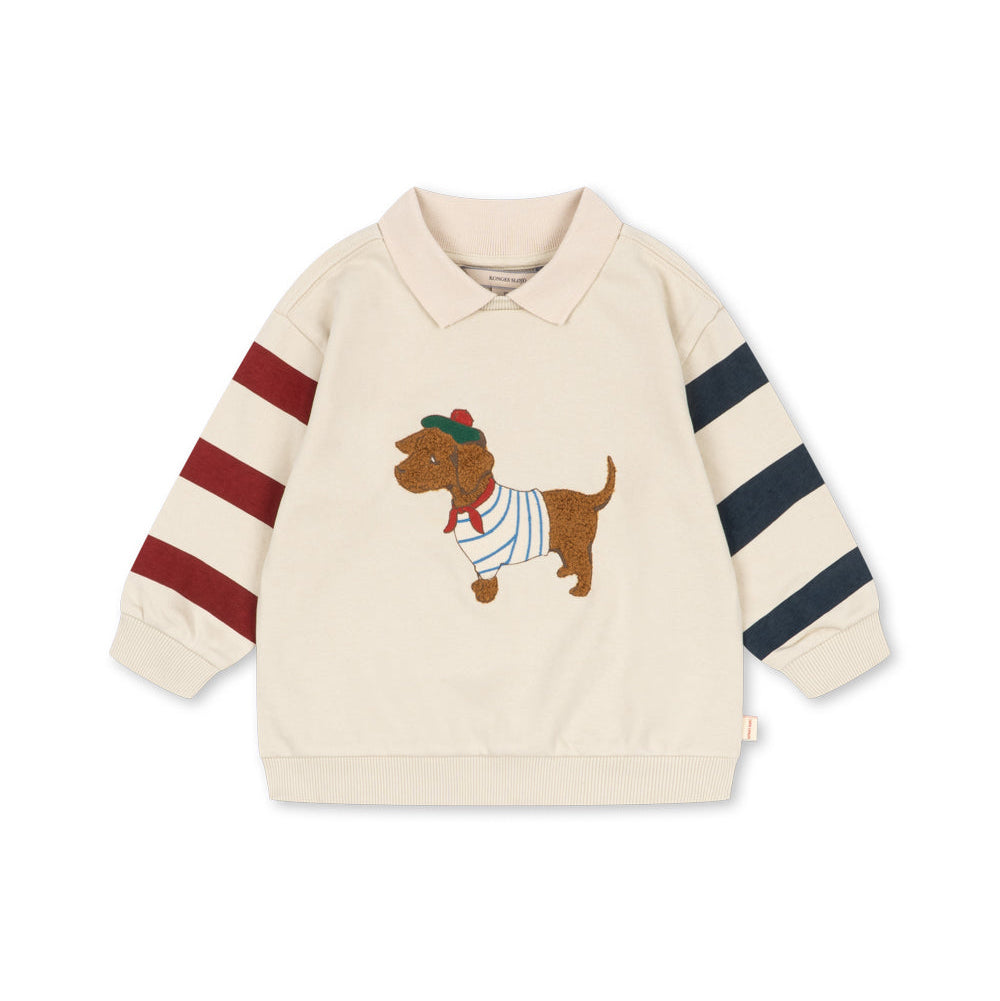 Pull rayures mouchetées