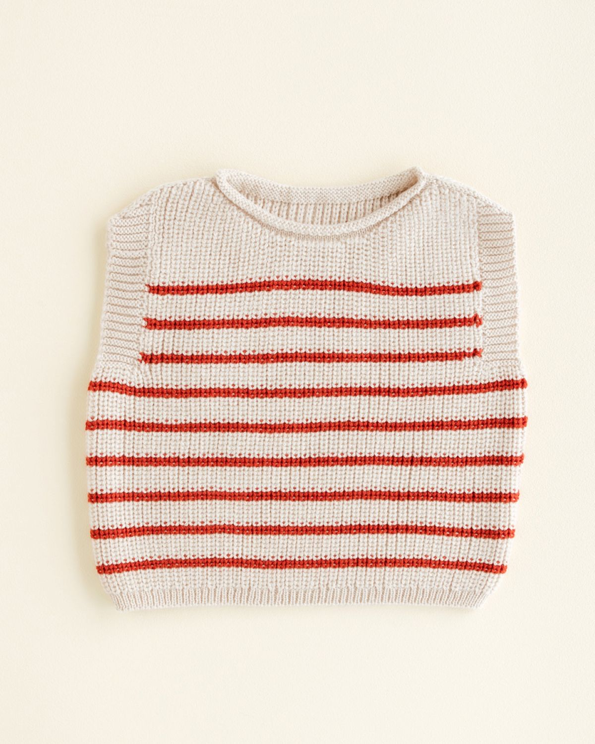 Gilet harvey bébé crème rouge