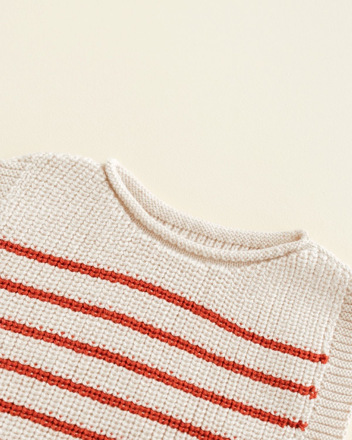 Gilet harvey bébé crème rouge