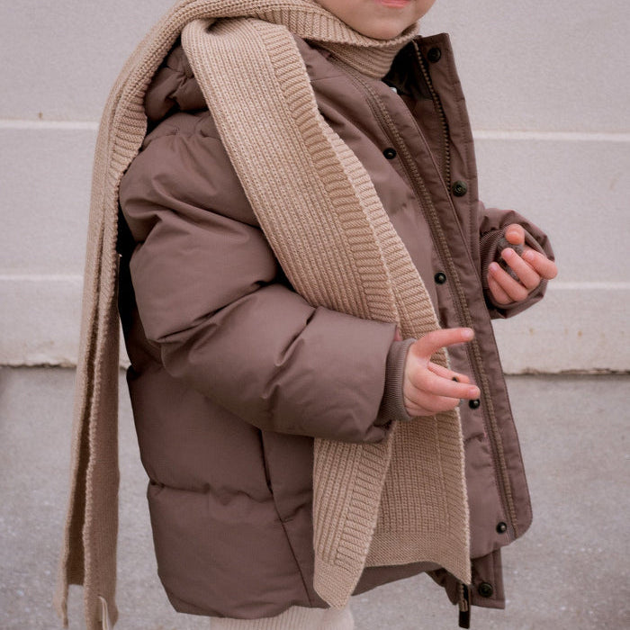 Doudoune unisexe pour enfants, couleur écorce de pin