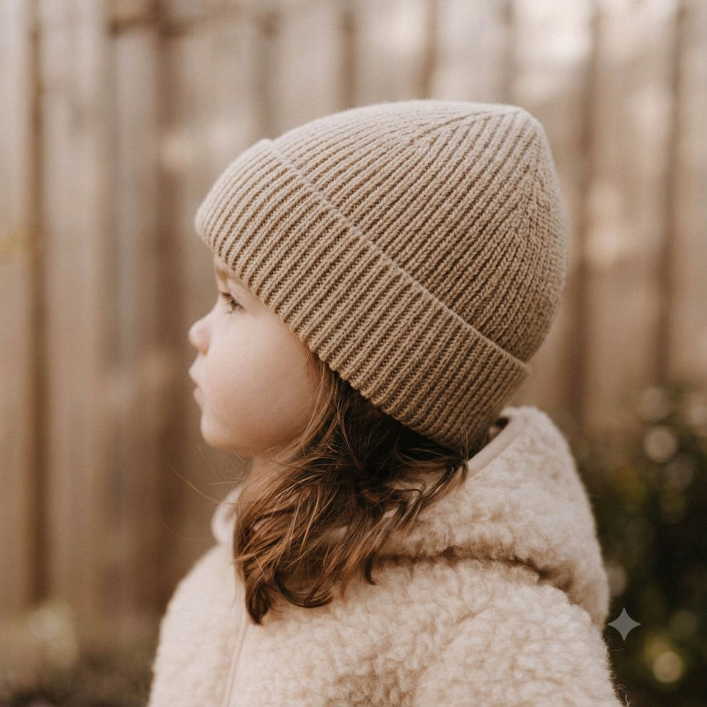 Bonnet 100% laine sable
