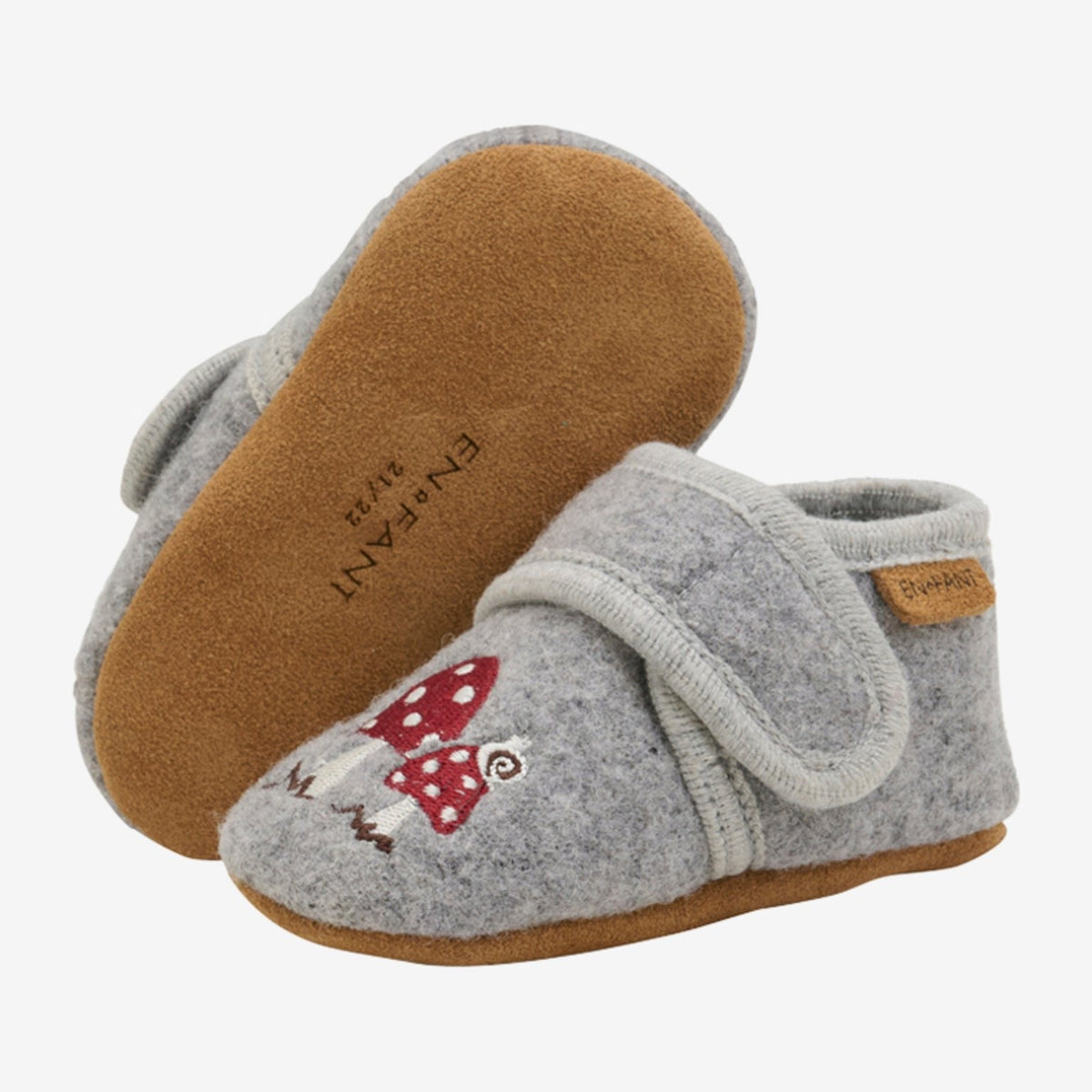 Babyslofjes grijs borduur - Charly's