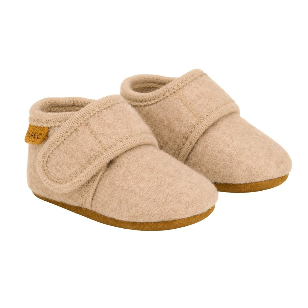 Chaussons bébé en laine beige édition limitée