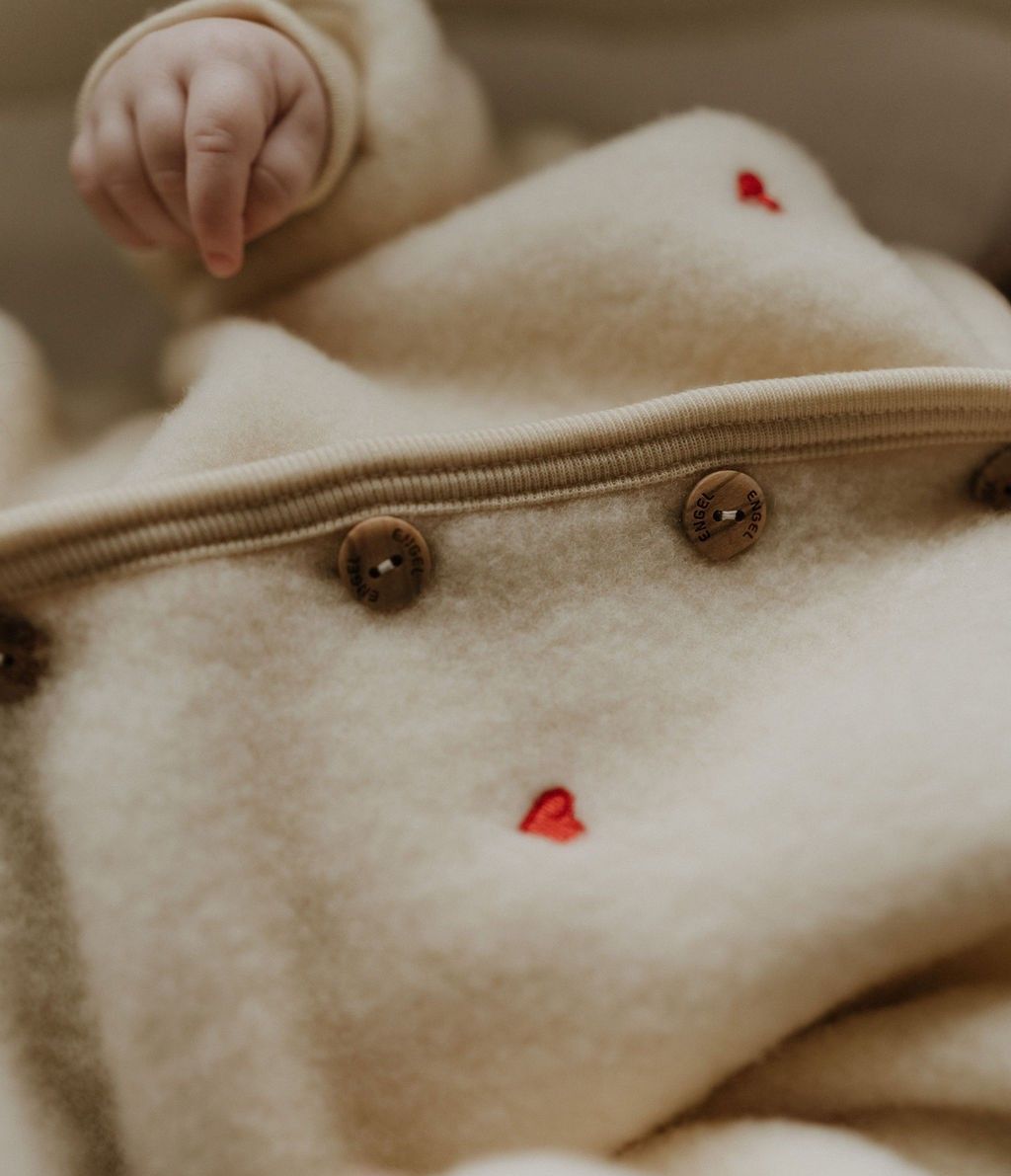 Jasje wolfleece hartjes naturel limited edition - Charly's