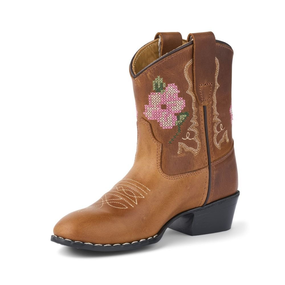 Laarzen cognac flower bruin - Charly's