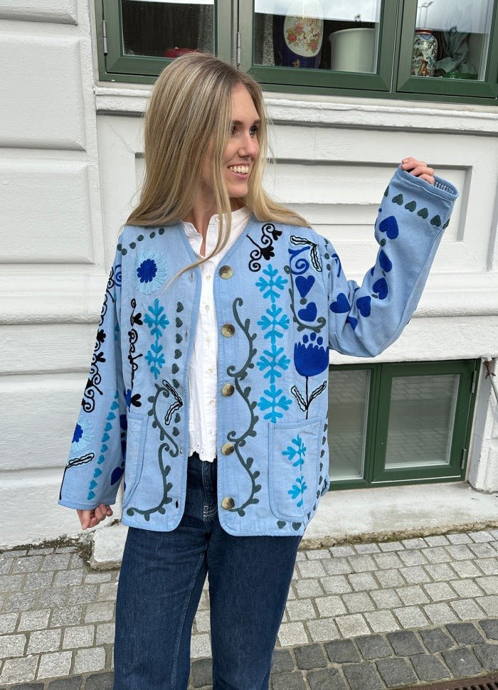 Maggie Suzani Love Jacket Blue - Charly's