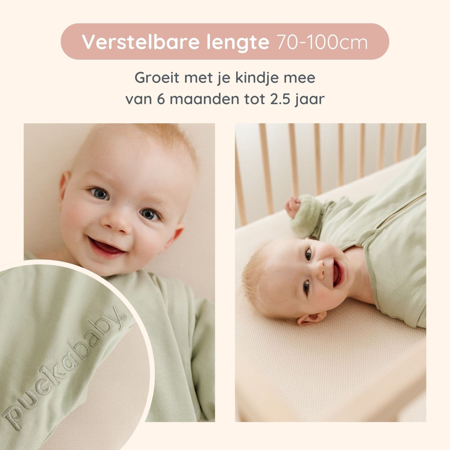Meegroeislaapzak 6M - 2.5Y Olive - Charly's
