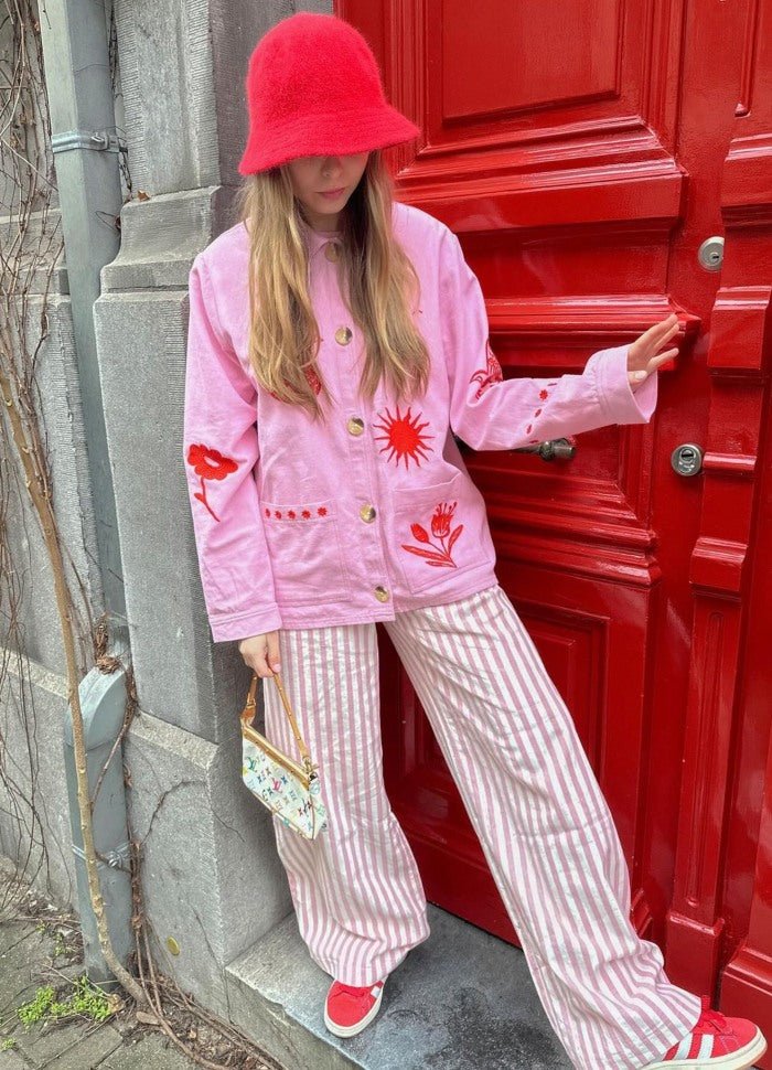 Organic cotton jacket rose - Charly's