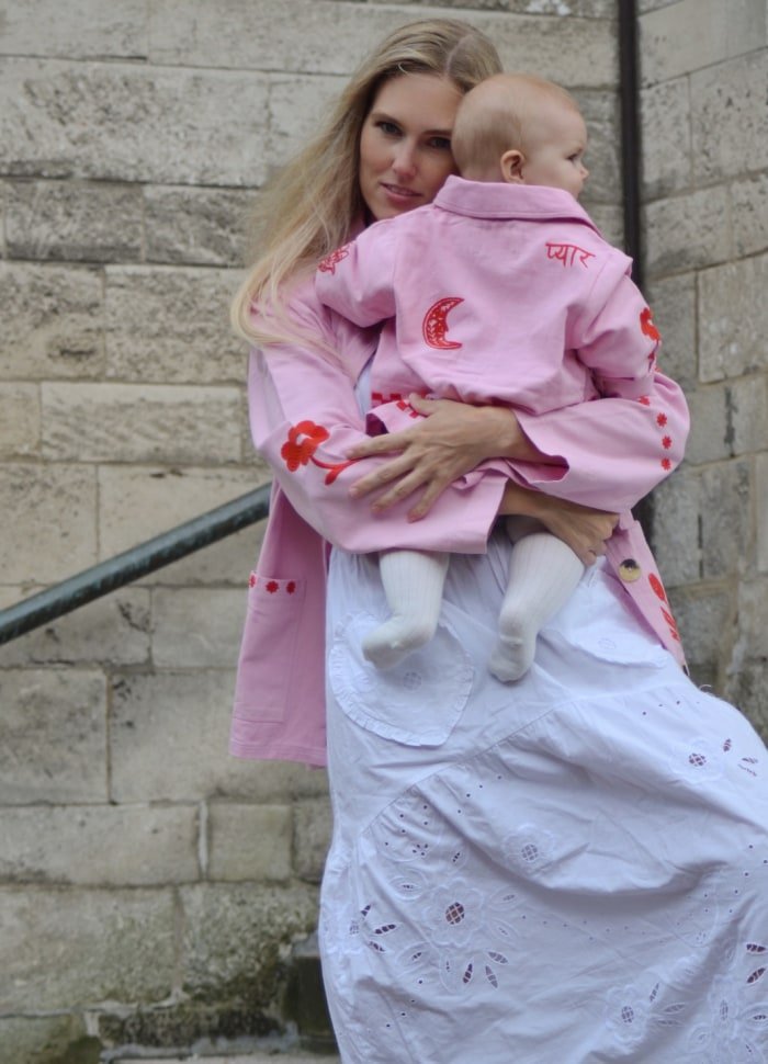 Organic cotton jacket rose - Charly's