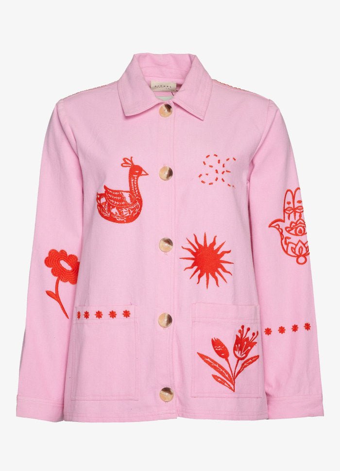 Organic cotton jacket rose - Charly's