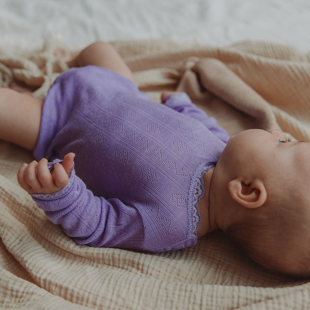Romper paars pointelle - Charly's