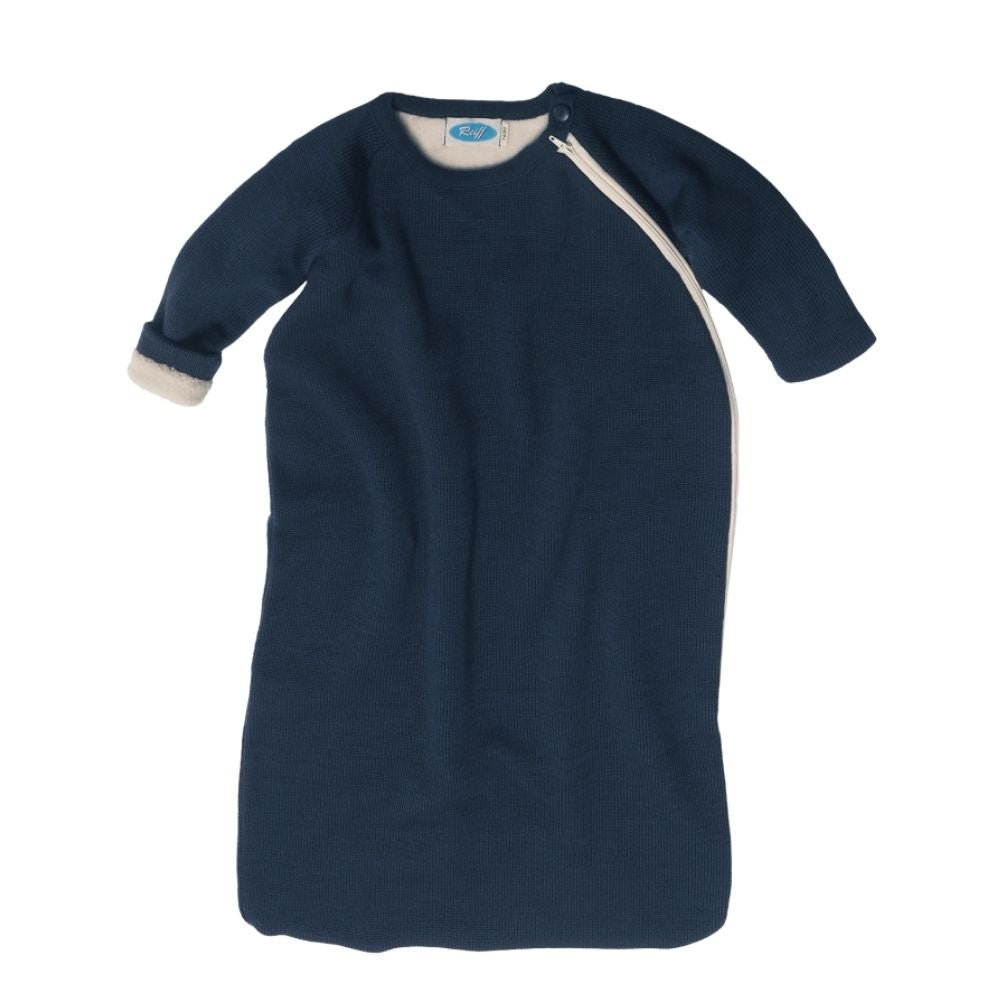 Slaapzak merinowol gevoerd donkerblauw - Charly's
