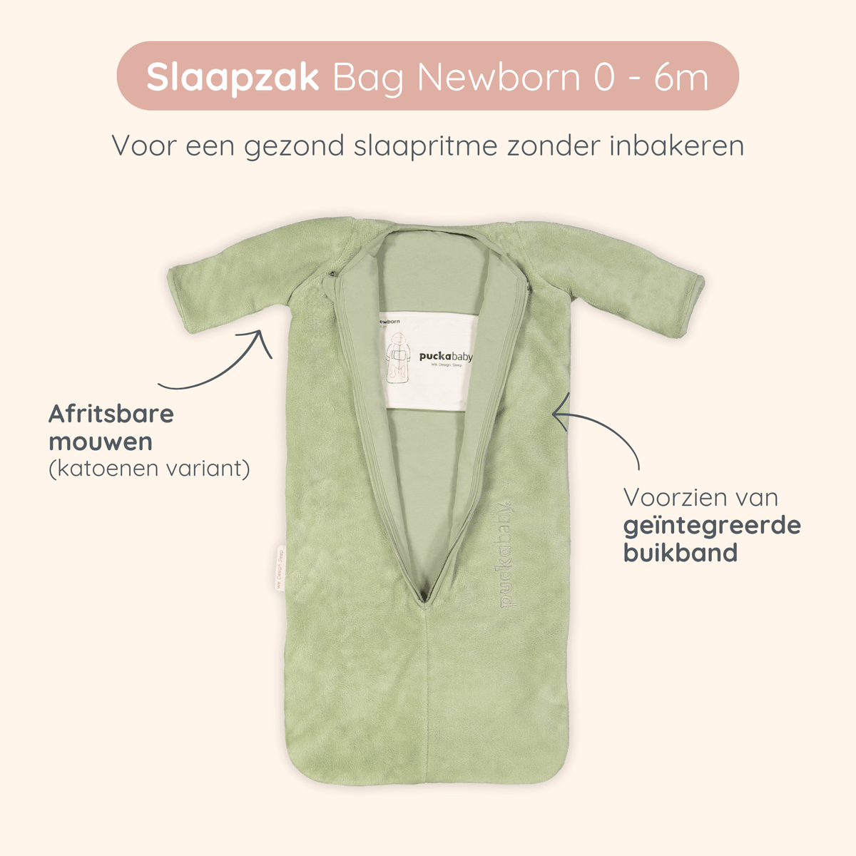 Slaapzak Winter 0 - 6M Teddy Olive - Charly's