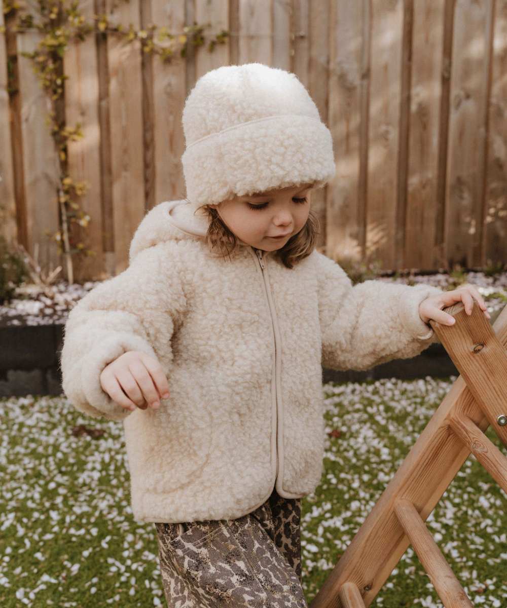 Bonnet 100% laine beige