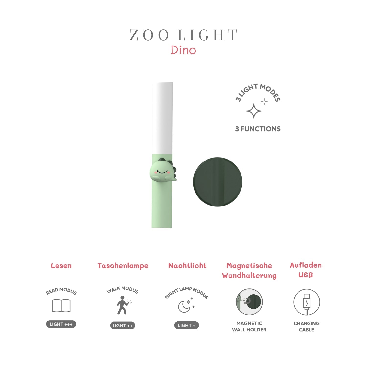 Zoo light zaklamp dino - Charly's