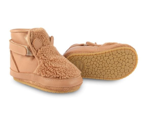 Slofjes light maple faux fur - Charly's