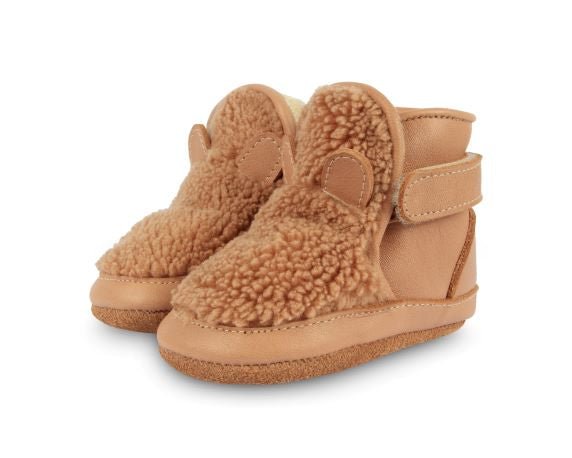 Slofjes light maple faux fur - Charly's