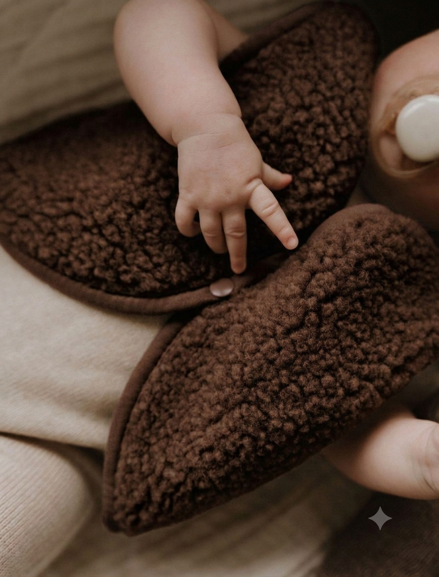 Gilet sans manches bébé chocolat