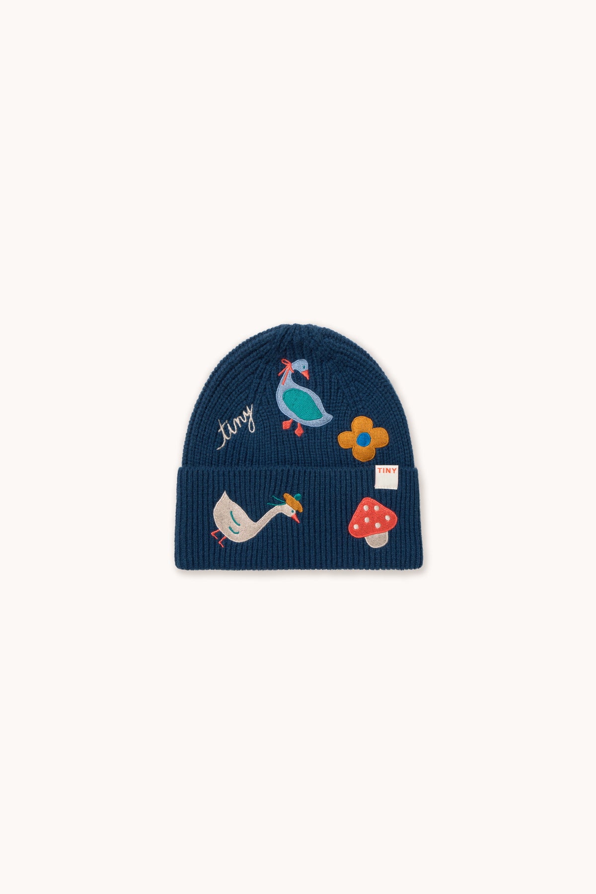 Bonnet broderie 100%laine