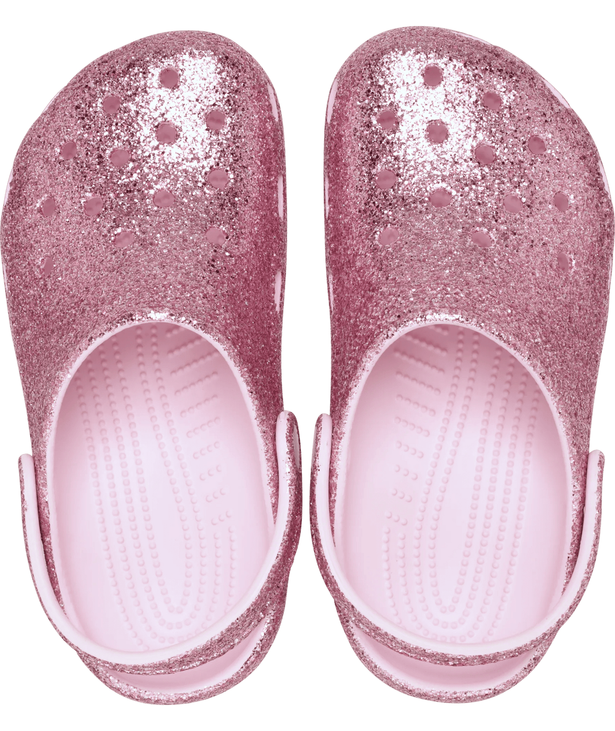 Crocs à paillettes roses