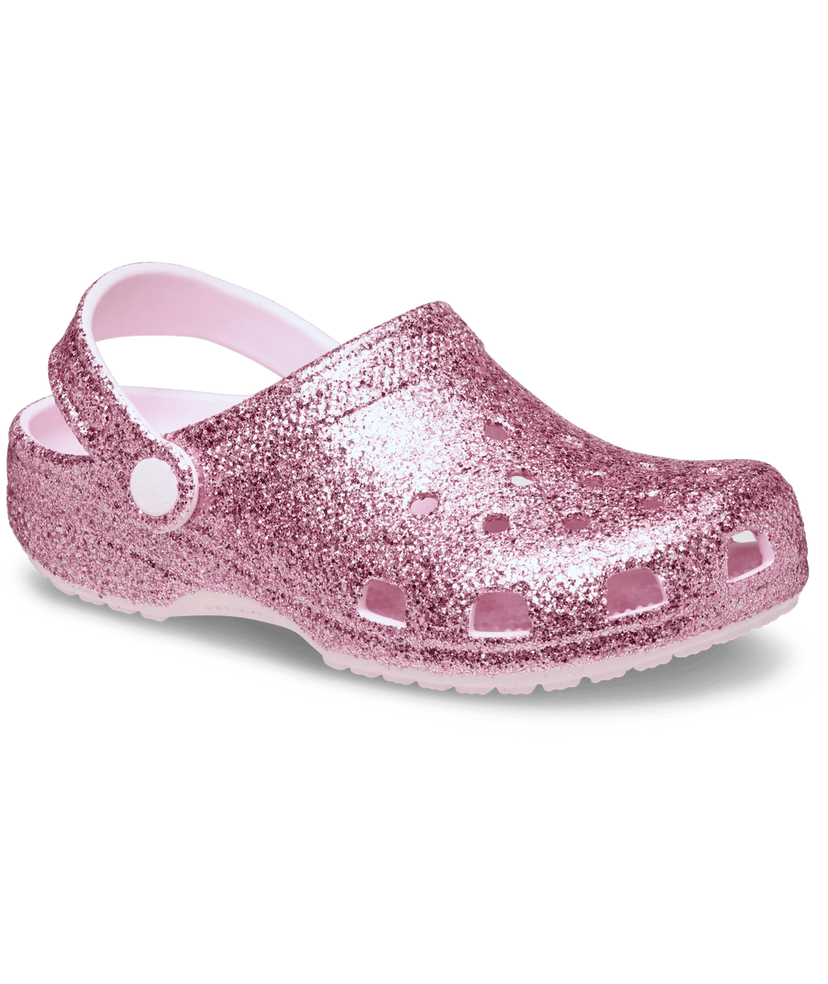 Crocs à paillettes roses