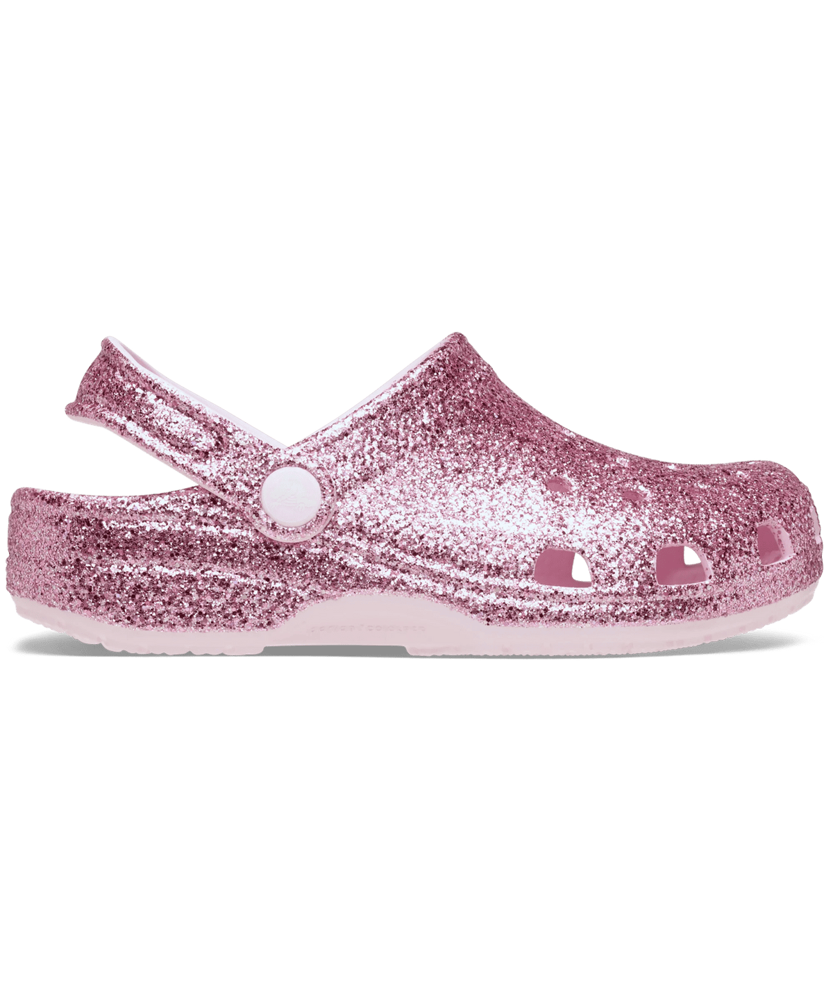 Crocs à paillettes roses